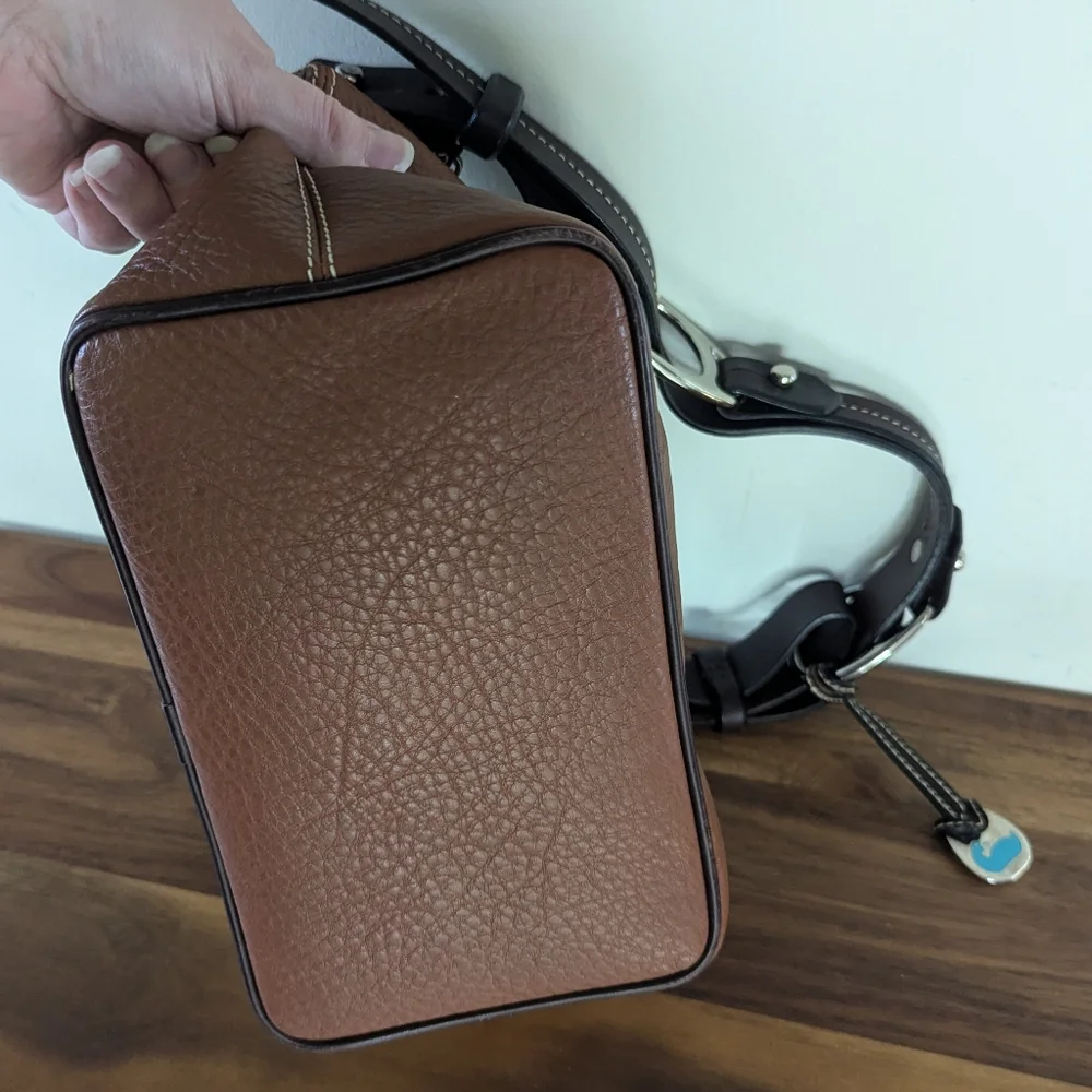 Dooney & Bourke Brown Leather Hobo Handbag - Picture 11 of 16